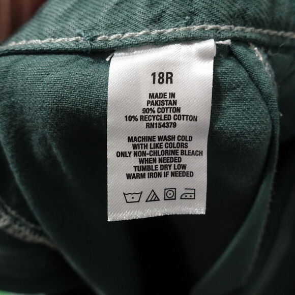 NWT AEROPOSTALE 90's BAGGY GREEN NON-STRETCH DENIM JEANS WOMENS SZ 18R NEW! - Picture 10 of 11